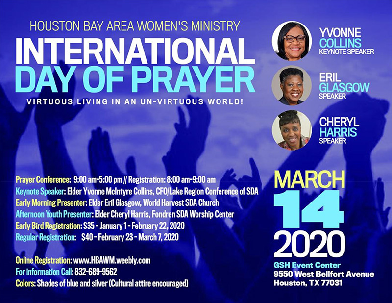 March 14 International Day of Prayer Houston Bay Area